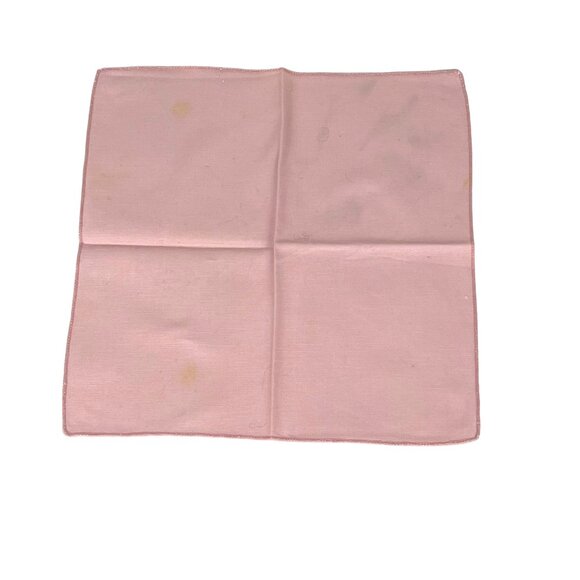 Vintage Set of 4 Pink Linen Cocktail Luncheon Napkins - Picture 7 of 8